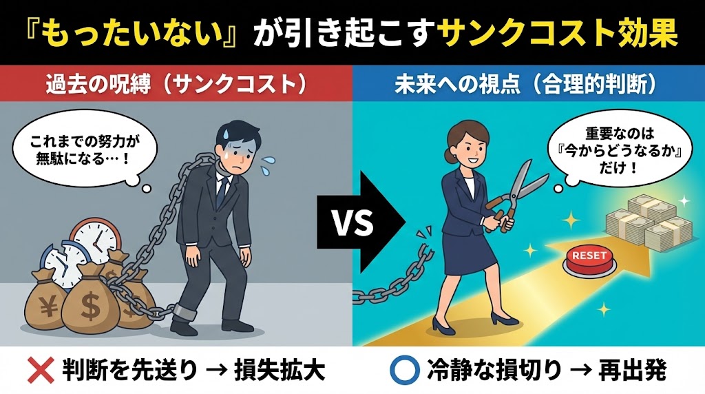 「もったいない」が引き起こすサンクスコスト効果