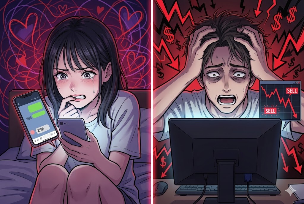 恋愛と投資に共通する「追えば追うほど、主導権が相手に移ってしまう」イメージ