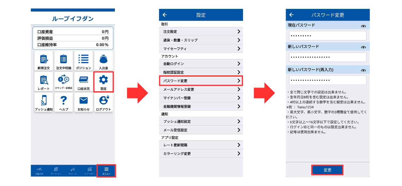 パスワード変更SP