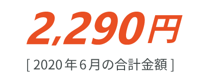 1ヶ月での合計金額